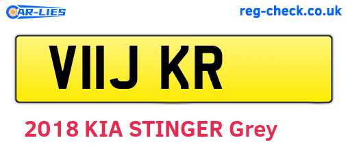 V11JKR are the vehicle registration plates.