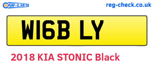W16BLY are the vehicle registration plates.