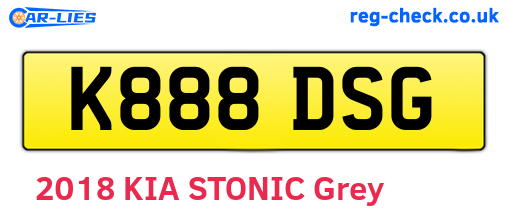 K888DSG are the vehicle registration plates.