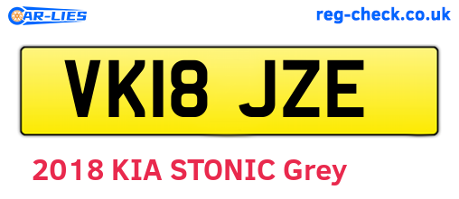 VK18JZE are the vehicle registration plates.