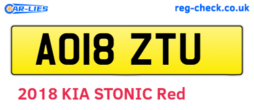 AO18ZTU are the vehicle registration plates.