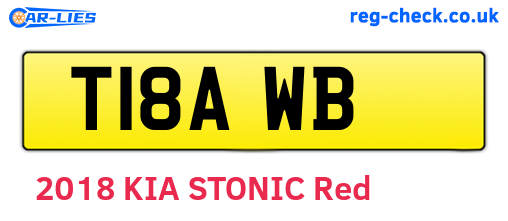 T18AWB are the vehicle registration plates.
