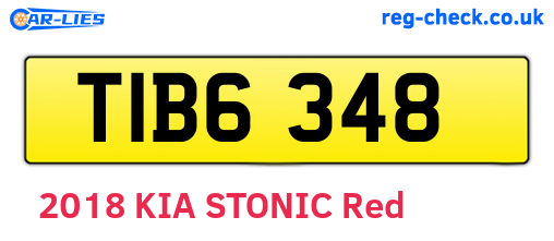 TIB6348 are the vehicle registration plates.