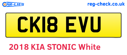 CK18EVU are the vehicle registration plates.