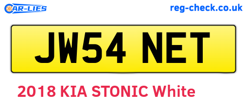 JW54NET are the vehicle registration plates.