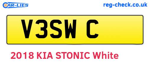 V3SWC are the vehicle registration plates.