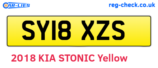 SY18XZS are the vehicle registration plates.
