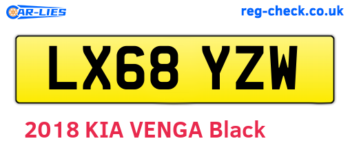 LX68YZW are the vehicle registration plates.
