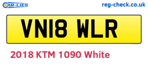 VN18WLR are the vehicle registration plates.
