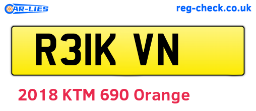 R31KVN are the vehicle registration plates.