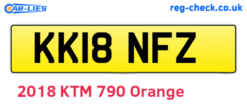 KK18NFZ are the vehicle registration plates.