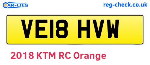 VE18HVW are the vehicle registration plates.