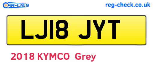 LJ18JYT are the vehicle registration plates.