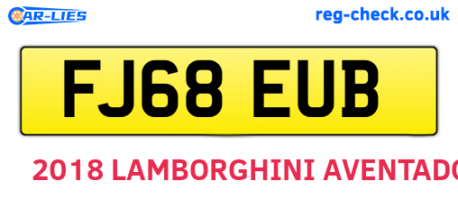 FJ68EUB are the vehicle registration plates.