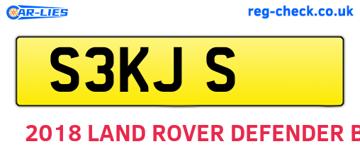 S3KJS are the vehicle registration plates.