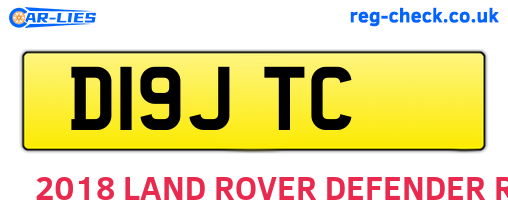 D19JTC are the vehicle registration plates.