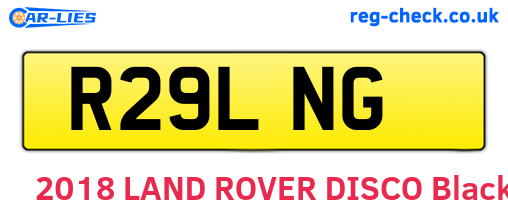 R29LNG are the vehicle registration plates.