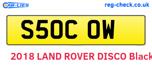 S50COW are the vehicle registration plates.