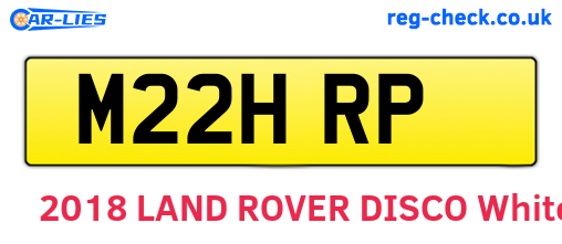 M22HRP are the vehicle registration plates.