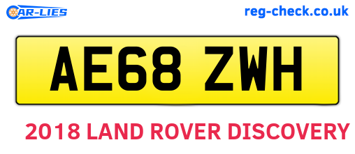AE68ZWH are the vehicle registration plates.