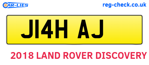 J14HAJ are the vehicle registration plates.