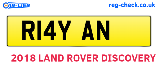 R14YAN are the vehicle registration plates.