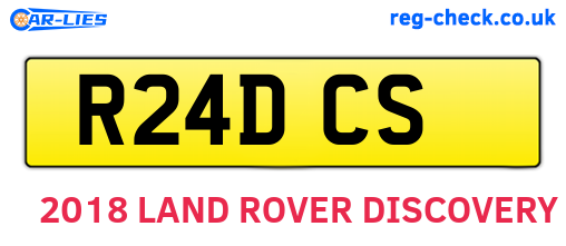 R24DCS are the vehicle registration plates.