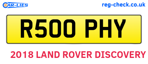 R500PHY are the vehicle registration plates.