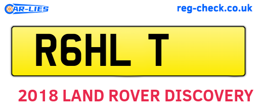 R6HLT are the vehicle registration plates.