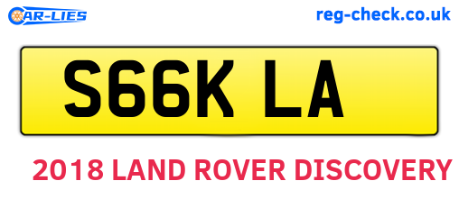 S66KLA are the vehicle registration plates.