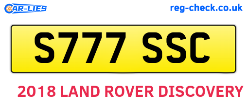 S777SSC are the vehicle registration plates.