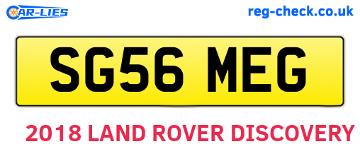 SG56MEG are the vehicle registration plates.