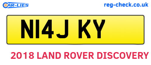 N14JKY are the vehicle registration plates.
