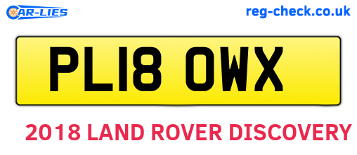 PL18OWX are the vehicle registration plates.