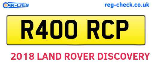 R400RCP are the vehicle registration plates.