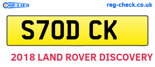 S70DCK are the vehicle registration plates.