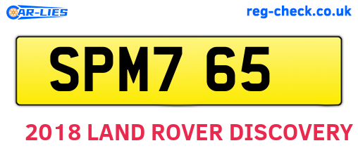 SPM765 are the vehicle registration plates.