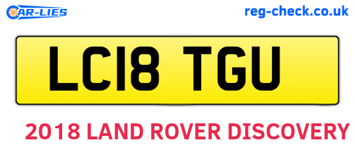 LC18TGU are the vehicle registration plates.
