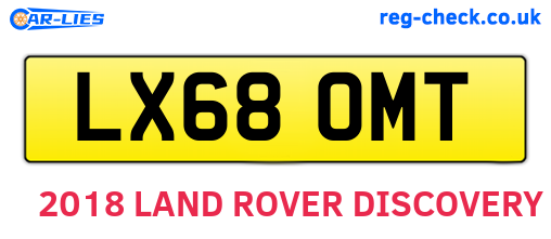 LX68OMT are the vehicle registration plates.