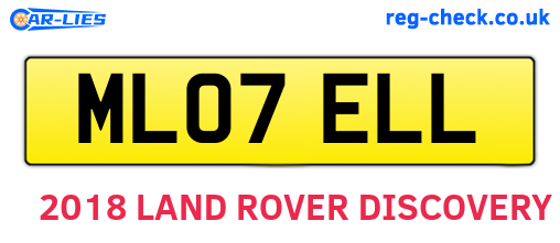 ML07ELL are the vehicle registration plates.