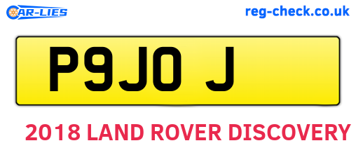P9JOJ are the vehicle registration plates.
