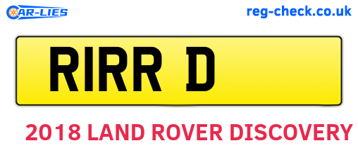 R1RRD are the vehicle registration plates.
