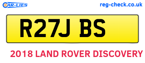 R27JBS are the vehicle registration plates.