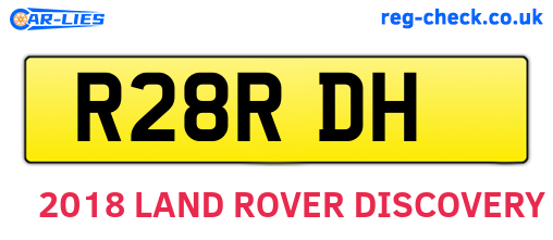 R28RDH are the vehicle registration plates.