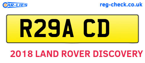 R29ACD are the vehicle registration plates.