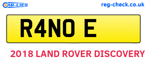 R4NOE are the vehicle registration plates.