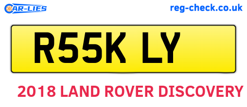R55KLY are the vehicle registration plates.