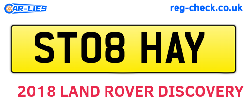 ST08HAY are the vehicle registration plates.