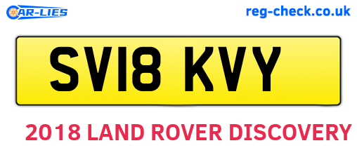 SV18KVY are the vehicle registration plates.