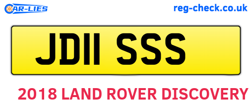 JD11SSS are the vehicle registration plates.